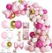 Baby Girl 1st Birthday Decorations , Baby First Birthday Supplies for Girl,Including Balloon Boxes, Pink Gold Balloons Garland Arch Kit,Party Backdrop, High Chair Banner, Crown, Photo Banner